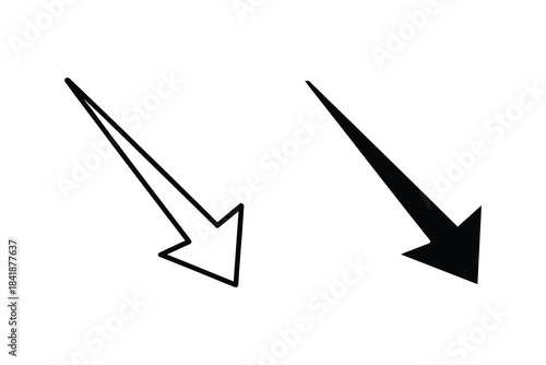 Downward Arrow Icons direction decline