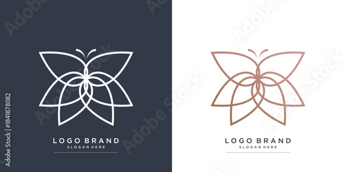 Beauty logo with butterfly concept Premium Vector part 3