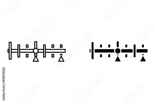 Balance Scale Icon Set vector illustration