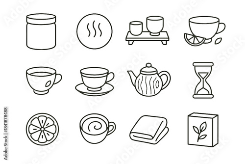 Artisan steam icon grain circle box icons tea vector slice silent stone