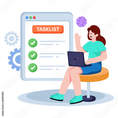 Premium download illustration of task list