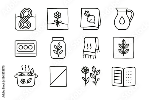 Dye icon wrap pigment natural vector scarf fabric icons leafy box test