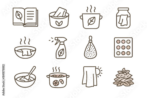 Pages vector icon pot icons sunlight peels sprayer natural dye faded journal