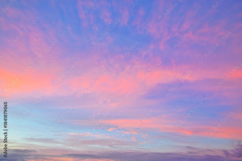 Obraz premium New Zealand Sky Replacement After Sunset Light Clouds Colors