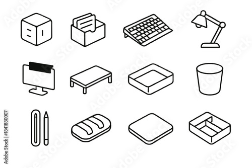 Timer storage icon vector monitor cushion functional holder desk drawer icons cord