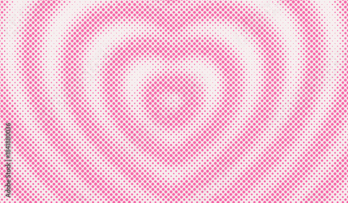 Heart dot background. Hearts comic. Halftone fade border. Pop art halfton. Screentone fading pattern. Cartoon love patern. Faded groovy texture. Fades hearth bg. Effect gradient. Vector illustration