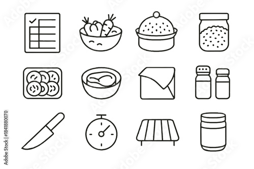 Prep cutting reusable tray vector icon symbol wrap healthy sheet dish lunch