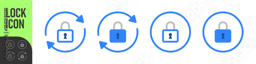 Refresh lock sync icon with circular arrows icon | for security, secure update, encryption, privacy settings, data synchronization, and password changes. Ideal for web and apps