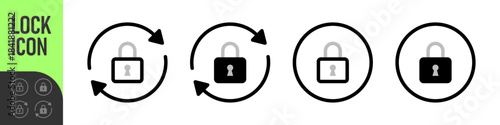 Refresh lock sync icon with circular arrows icon | for security, secure update, encryption, privacy settings, data synchronization, and password changes. Ideal for web and apps