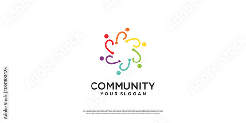 Creative community abstract logo design Premium Vector part 1