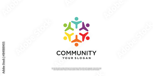 Creative community abstract logo design Premium Vector part 2