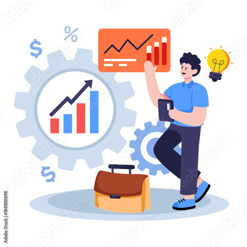 Premium download illustration of business management