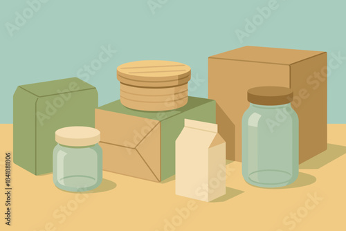 Icon labels green sky emojis vector friendly characters warm eco packaging marks
