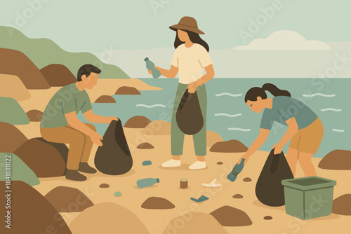 Icon bubbles flat vector colors coastline minimal volunteers letters no blue numbers