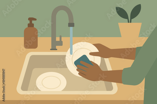 Punctuation friendly ogeometric labels sage icon vector no sky eco dishwashing using