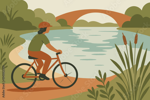 Numbers texture soft cyclist green path no river icon vector letters noise