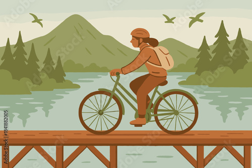 Textured olive vector palette labels icon no soft calm crossing bridge negative