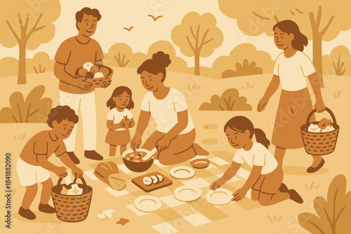 Numbers no vector text flat organic icon park style sustainable picnic labels