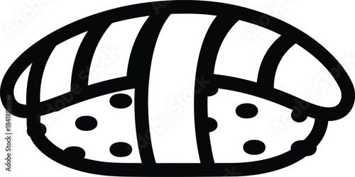 Simple Bread Loaf Bakery Icon Vector