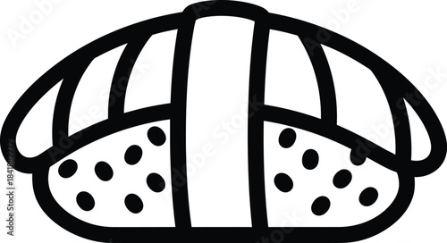 Bakery Bread Loaf Icon Vector