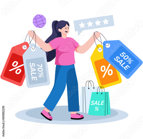 Premium download illustration of discount offers