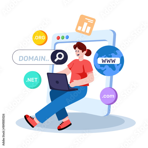 An illustration design of web domains
