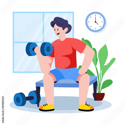 A trendy vector design of powerlifting