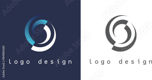 Abstract Letter S Logo Design. White and Blue Letter S with Wave Style, isolated on Double Background. Flat Vector Logo Design Template Elements that Can Be Used for Business and Brand Logos.