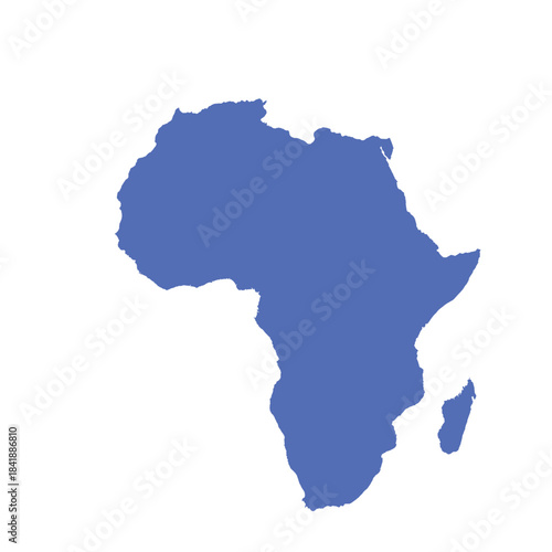 Map of Africa, sign silhouette. World Map Globe. Vector Illustration isolated on transparen background. African continent.