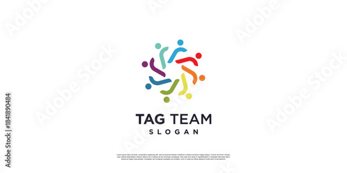 Team logo design with modern fresh concept Premium Vector part 1
