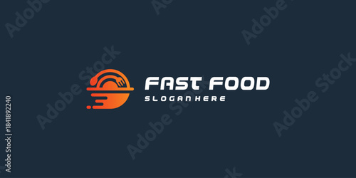 Fast food logo with creative element style Premium Vector part 1