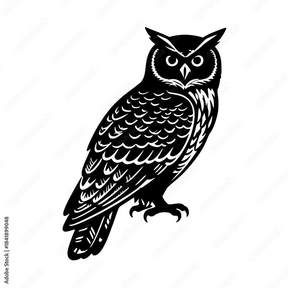 Obraz premium owl on white background
