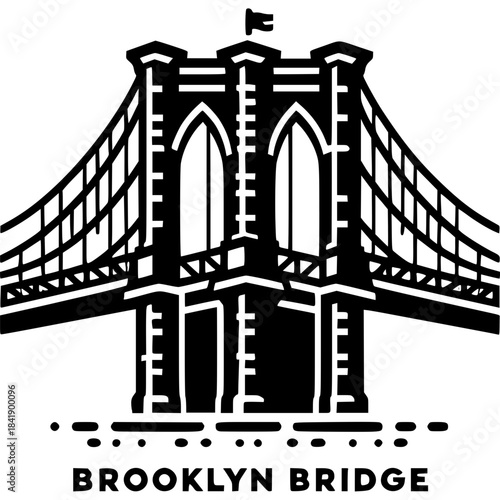 Brooklyn Bridge Vector Icon