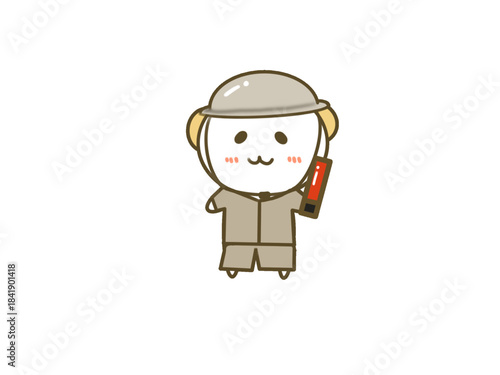 Construction Worker Character, Factory Worker Illustration