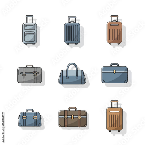 Collection of various travel bags and luggage for different journeys.