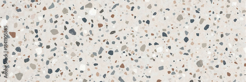 Terrazzo Flooring Texture with Small Pebbles and Neutral Colors