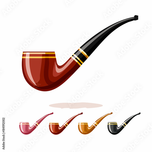 Elegant vintage tobacco pipe illustration showcasing craftsmanship and refined lifestyle