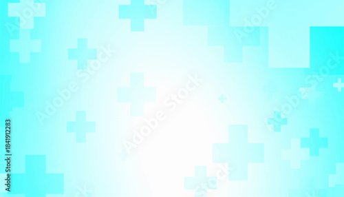 Cyan Medical Cross Pattern Background