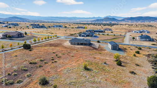 Tableau sur toile Unoccupied Terrain With Hills, Empty Property Featuring Undulating Landscape And