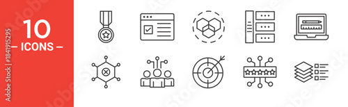 Design icon set. Design vector symbol in black filled and outlined style.