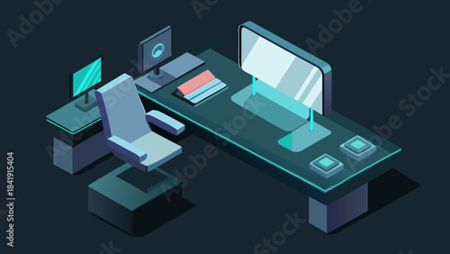 3d render of a computer network icon