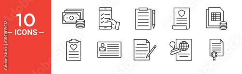 Emigration process icon set. Emigration process vector symbol in black filled and outlined style.