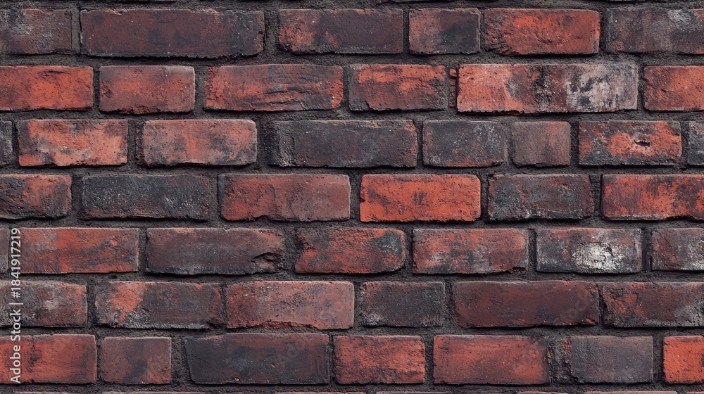 Obraz premium A brick wall with a red brick