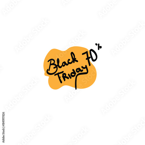 Bold Black Friday vector label with modern typography and clean promotional style. Perfect for sale banners, ads, posters, social media promos, and retail marketing materials