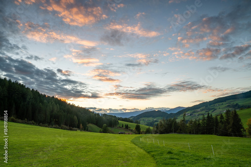 Breathtaking Sunset Over the Alps in Santa Maddalena, Italy