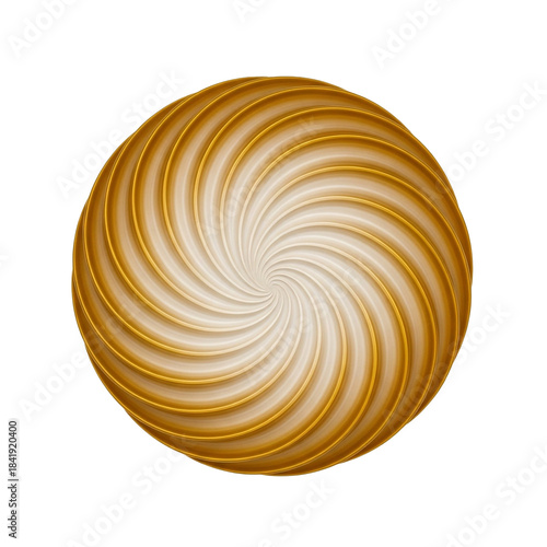 Golden Spiral Abstract Design Mesmerizing Swirl of Colors and Geometric Elegance on White