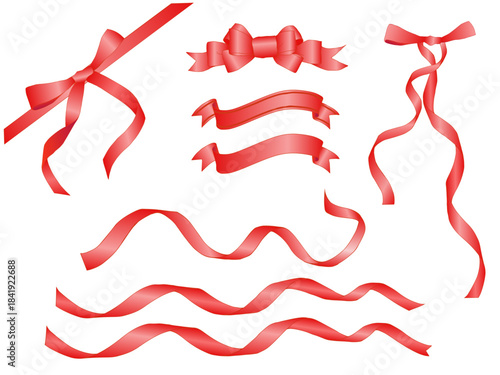 リボンのセット_赤