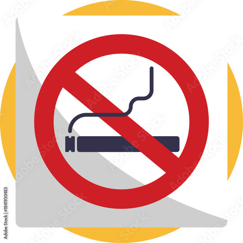 A cigarette with a diagonal line crossing it, indicating smoking is prohibited.