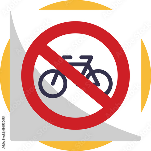 Indicates that people walking bicycles are not allowed in this area.