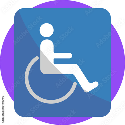 Wheelchair symbol indicating accessibility for people with disabilities.